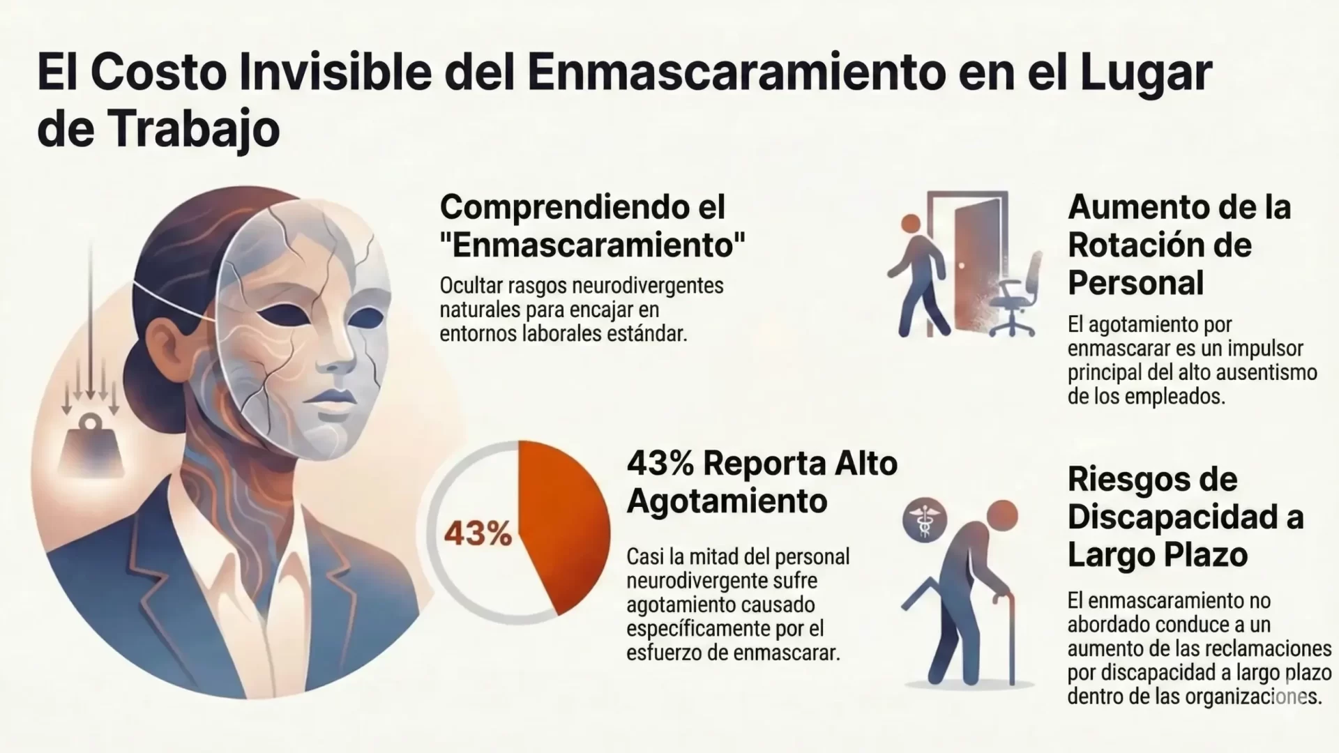 El Impuesto del Masking: el costo neurobiológico de ocultar la neurodivergencia y su impacto en el agotamiento de la energía cognitiva.